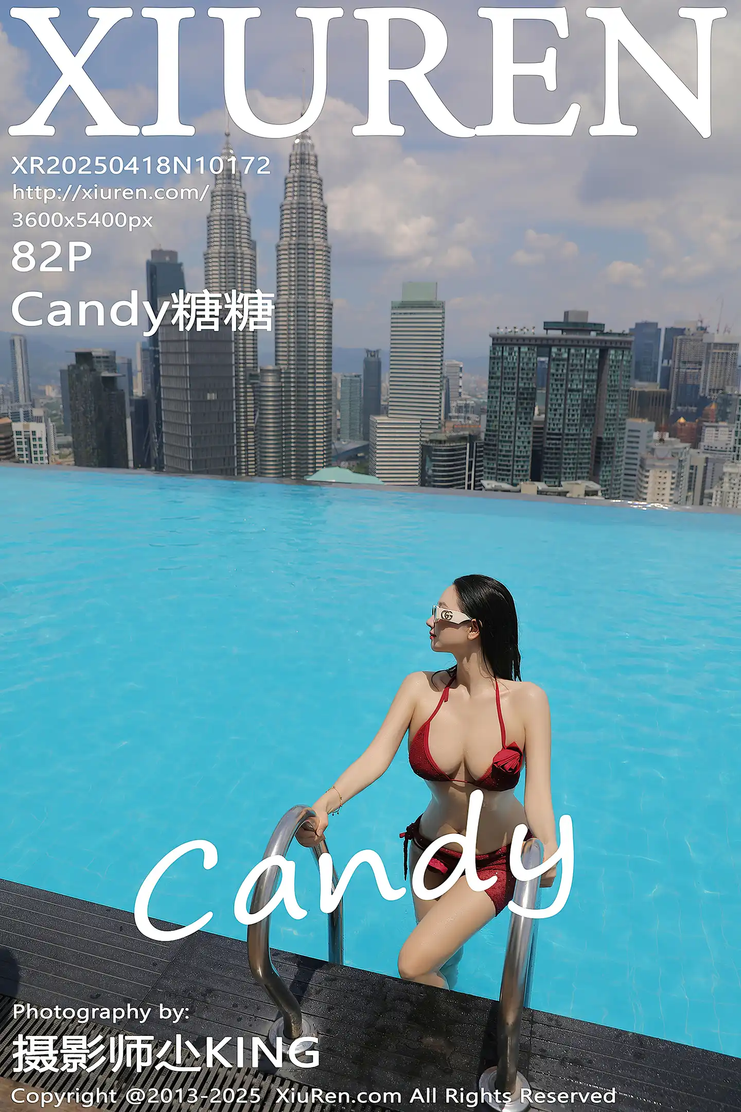 [XiuRen秀人网]No.10172_模特Candy糖糖泳池场景性感红色比基尼服饰秀丰腴身材诱惑写真82P-秀人网 - XiuRen.Space